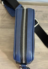 Coach Men's Navy Blue Leather Crossbody Shoulder Bag