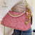 Coach Pink Shoulder Bag | Designer Women's Handbag with Gold Chain Strap