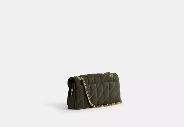 Coach Quilted Cherry Charm Leather Shoulder & Cross Body Bag