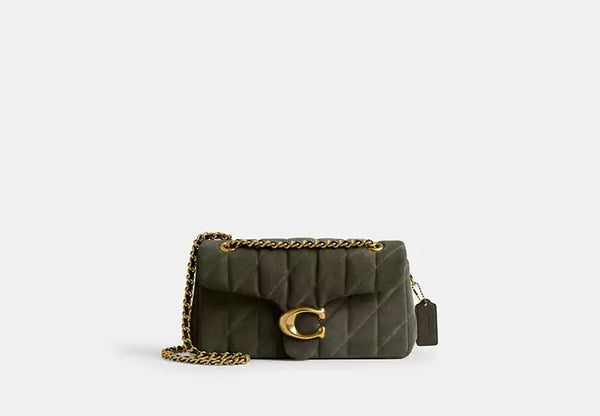 Coach Quilted Cherry Charm Leather Shoulder & Cross Body Bag