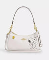 Coach x Peanuts Snoopy White Leather Shoulder Bag for Women