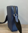 Coach Men's Navy Blue Leather Crossbody Shoulder Bag
