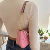 Coach Pink Shoulder Bag | Designer Women's Handbag with Gold Chain Strap