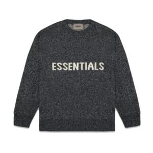 Unisex grey Essentials sweater with logo