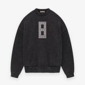 Unisex black Essentials sweatshirt with minimalist design and subtle logo