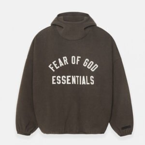 Fear of God Essentials hoodie dark brown, streetwear sweatshirt for men and women UK