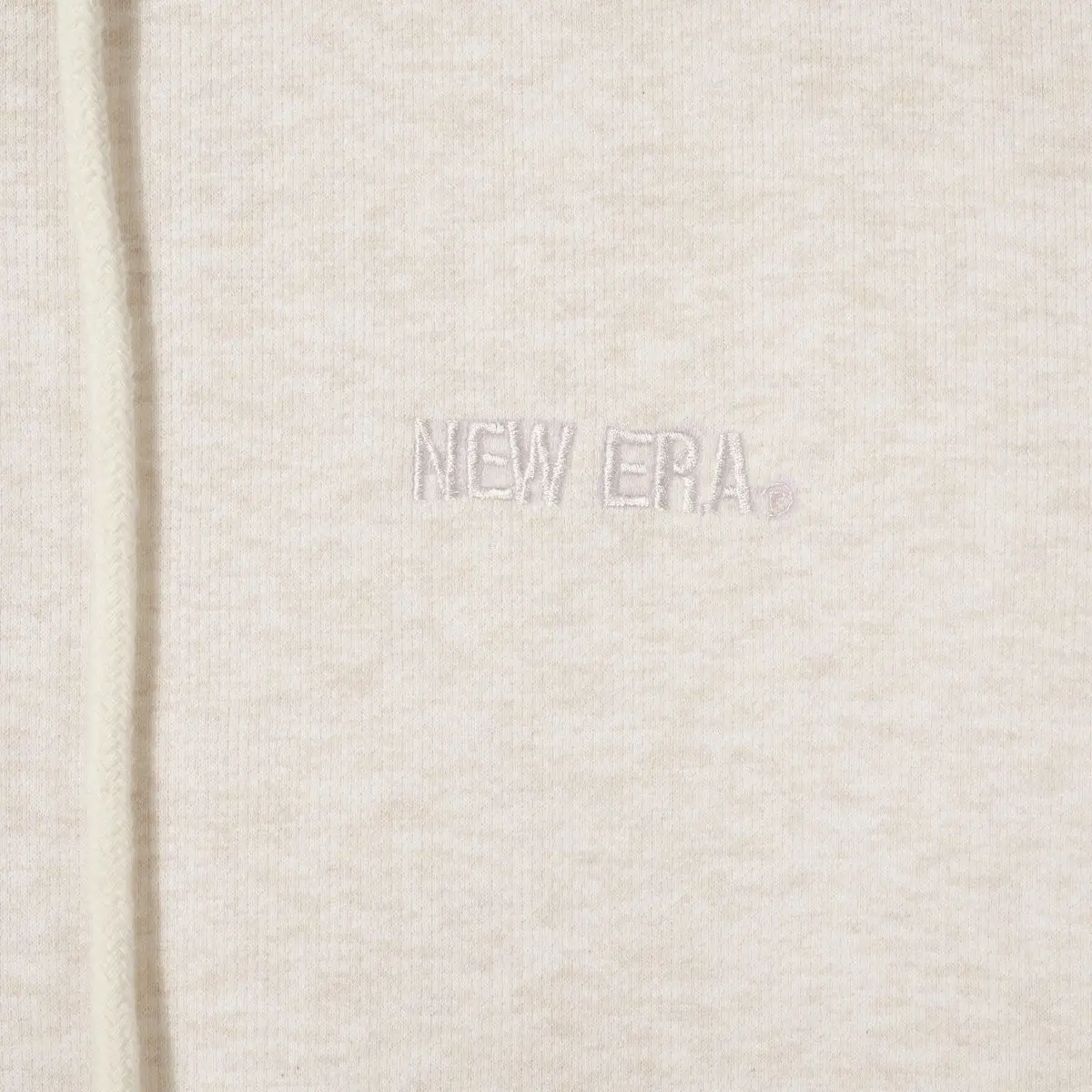 Essentials full zip-up hoodie in beige with front zipper and hood