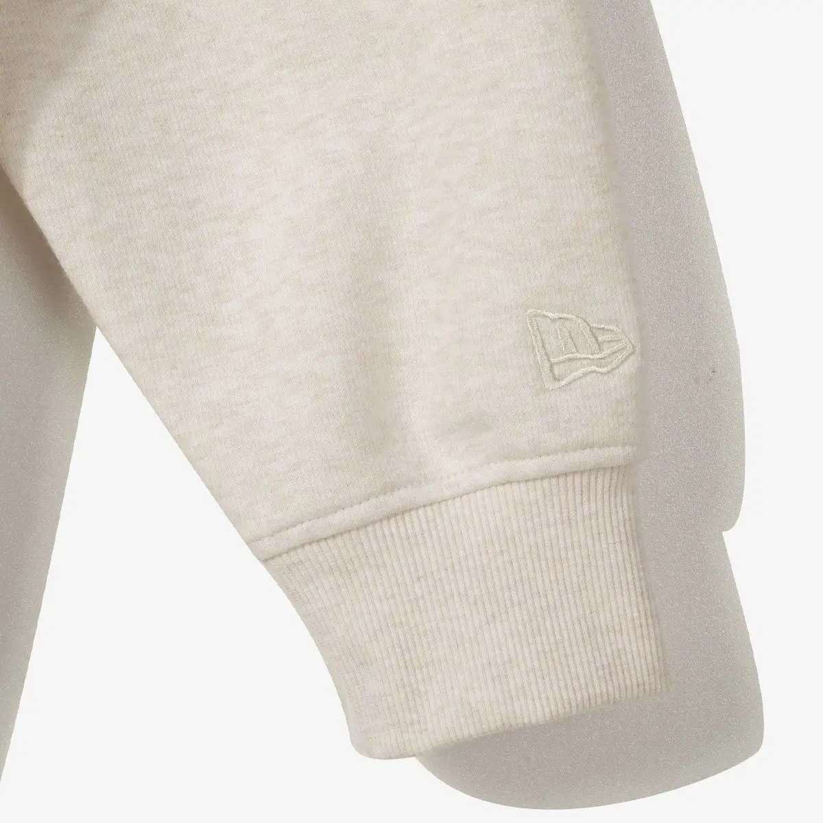 Essentials full zip-up hoodie in beige with front zipper and hood