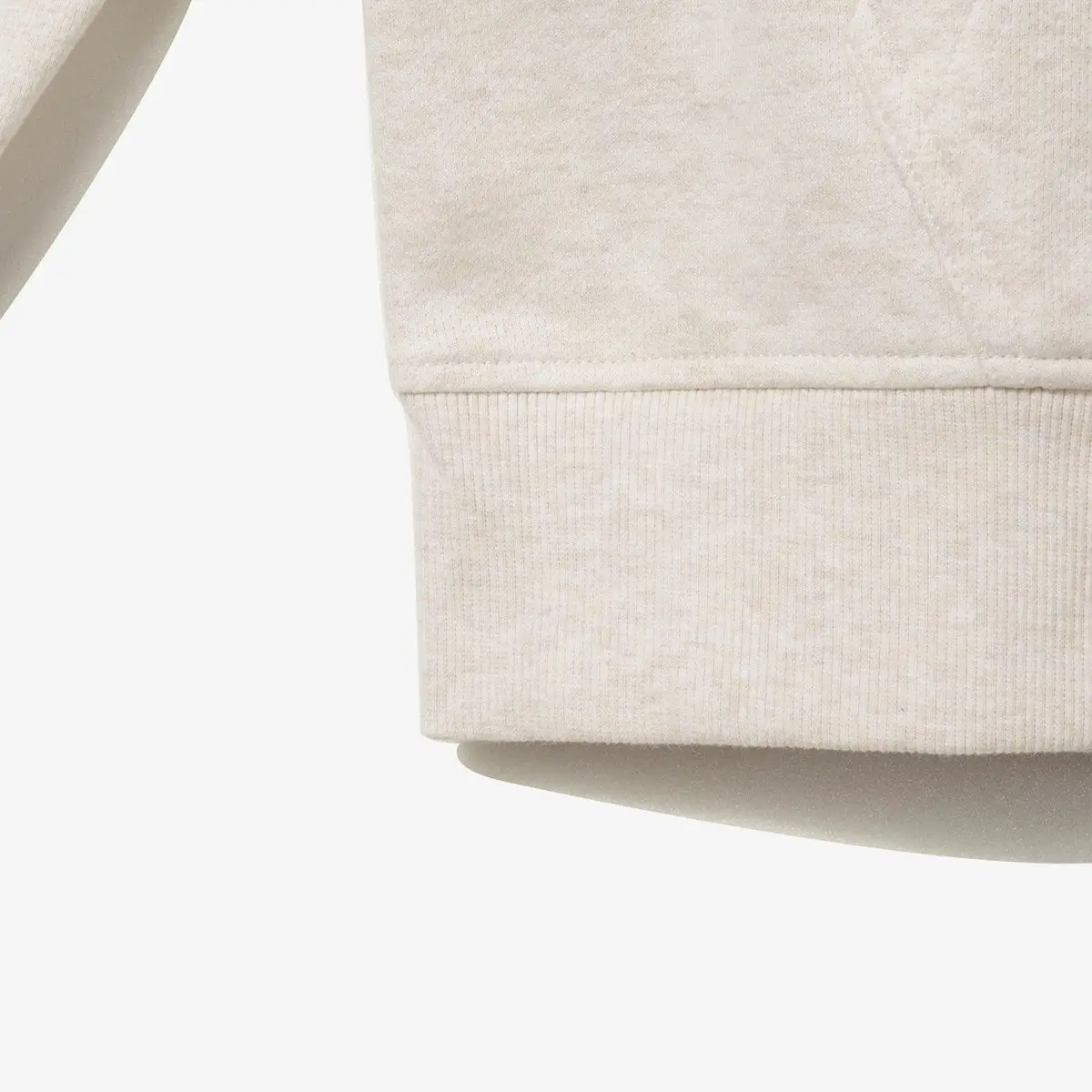 Essentials full zip-up hoodie in beige with front zipper and hood