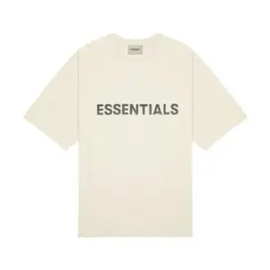 Fear of God Essentials Boxy T-Shirt in white, oversized fit, soft cotton casual tee