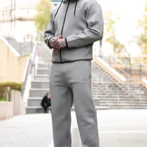 Essential Tracksuit UK premium grey unisex zip tracksuit