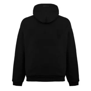 Unisex black Fear of God Essentials hoodie, premium streetwear fashion