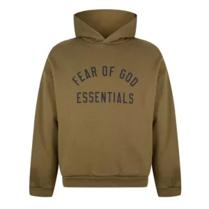 Fear of God Essentials hoodie brown, streetwear sweatshirt for men and women UK