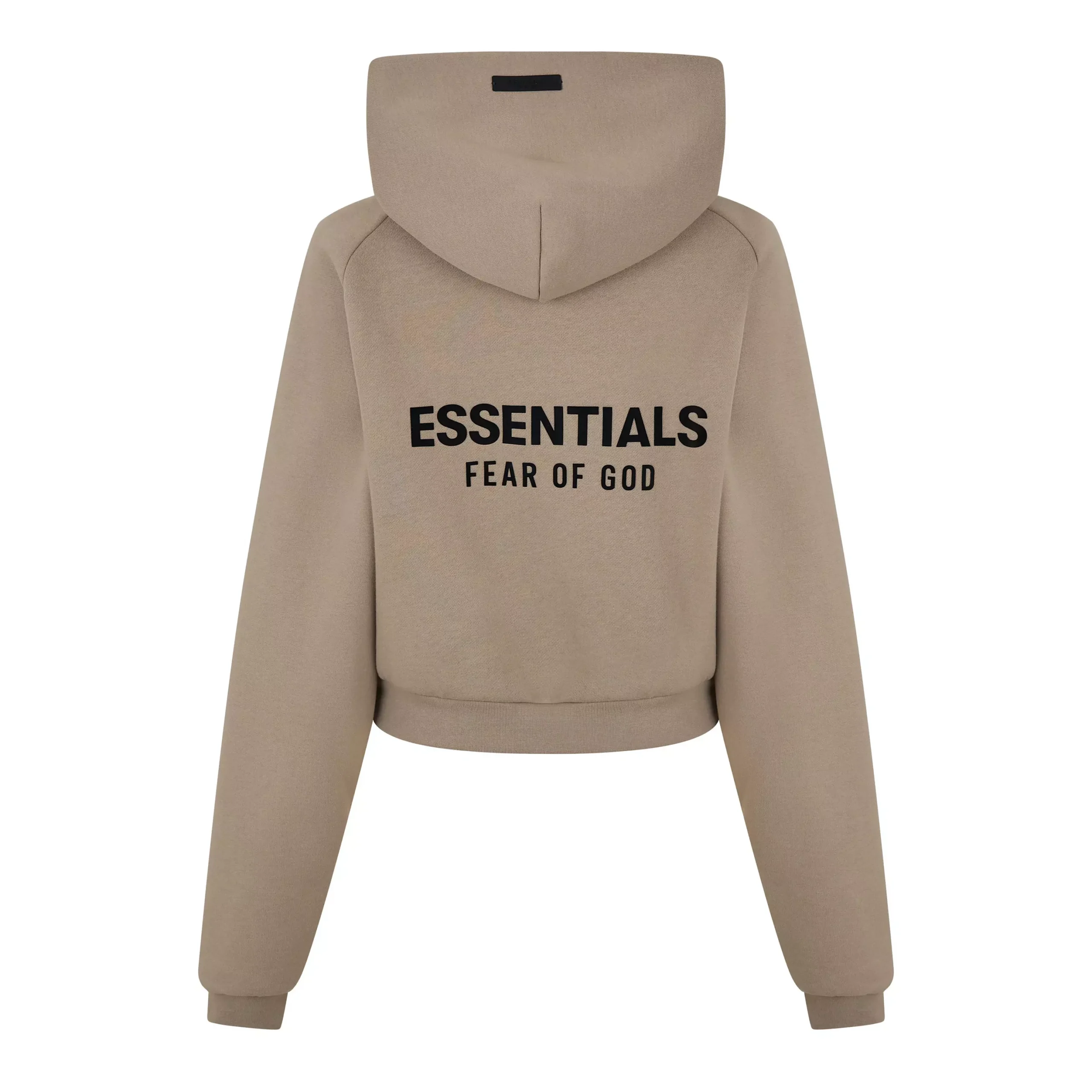 Fear of God Essentials women's cropped hoodie, casual luxury streetwear UK