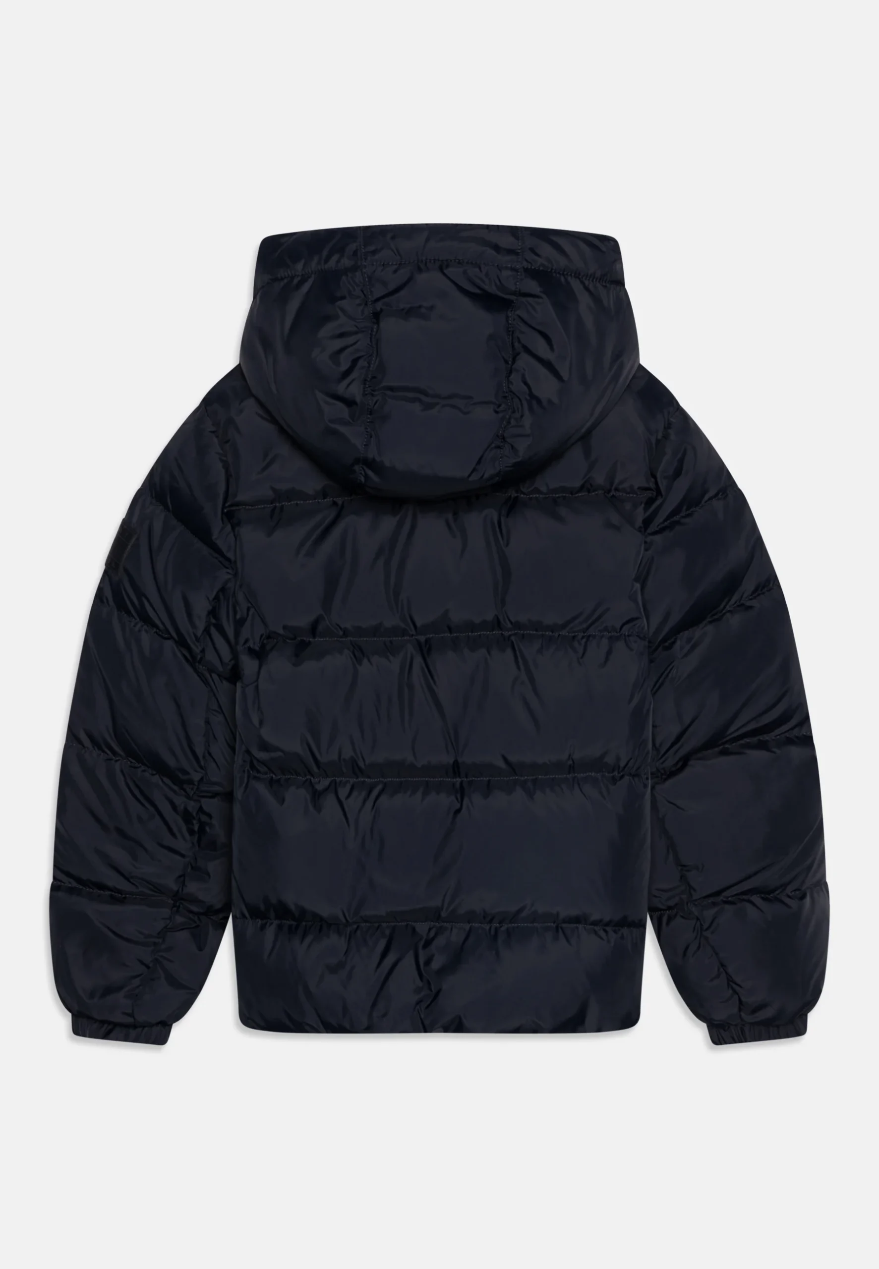 black padded winter jacket hooded design,