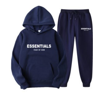 Essential Tracksuit UK navy blue two-piece tracksuit premium design