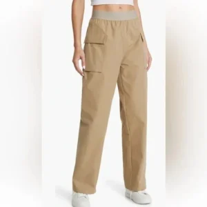 Essentials Fear of God Women’s Tan Cargo Jogger Trousers with Adjustable Waistband