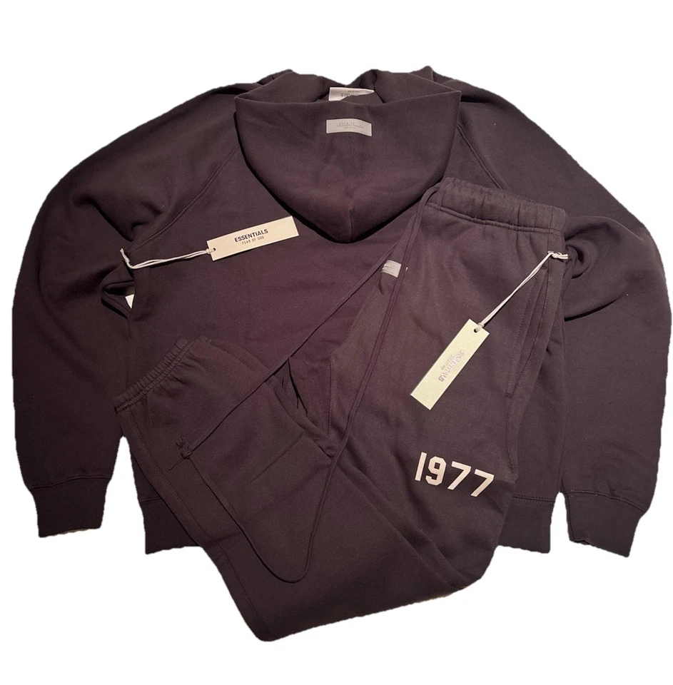 1977 hoodie tracksuit by Essentials Fear of God, relaxed fit, UK