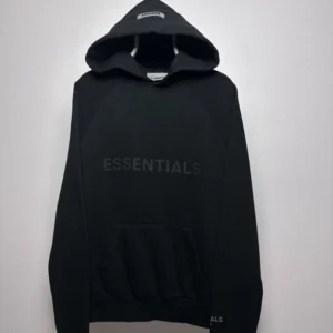 Unisex Essentials black tracksuit, oversized hoodie set, UK fashion